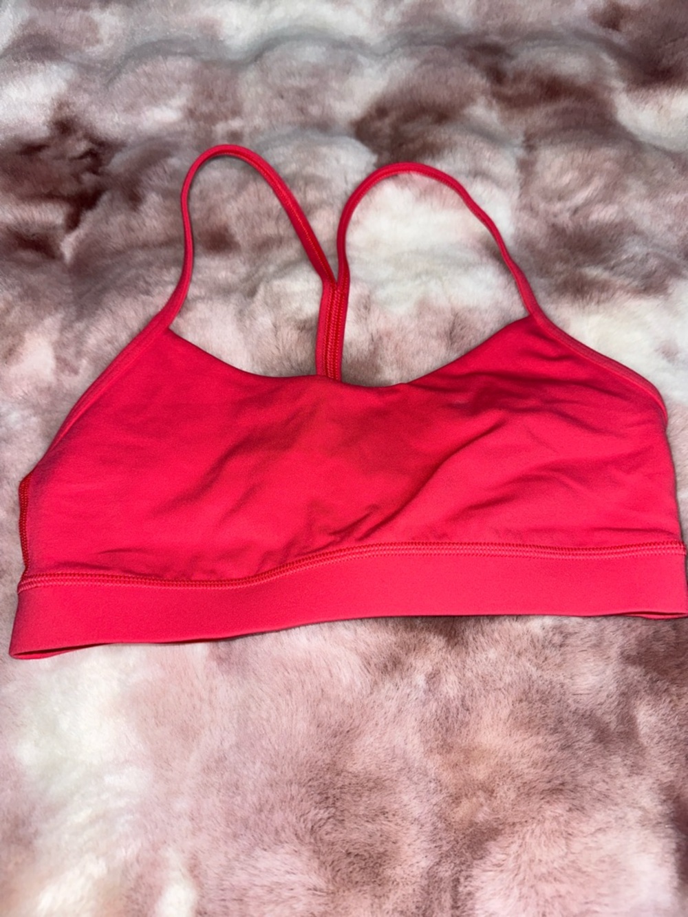 lululemon athletica Pink-Red Strappy Sports Bra